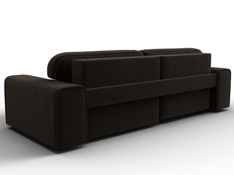 Диван угловой Лига-029, Микровельвет, Коричневый