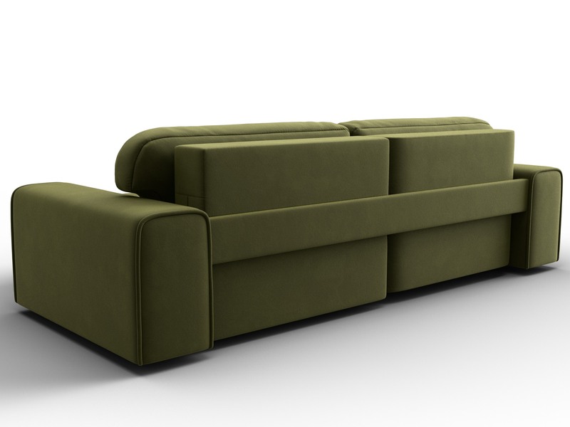 Диван угловой Лига-029, Микровельвет, Зеленый