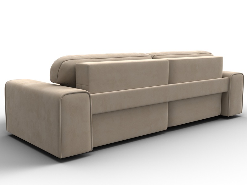 Диван угловой Лига-029, Велюр, SEVEN 729 бежевый