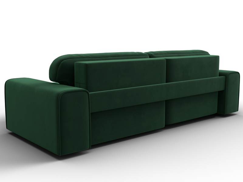 Диван угловой Лига-029, Велюр, SEVEN 626 зеленый