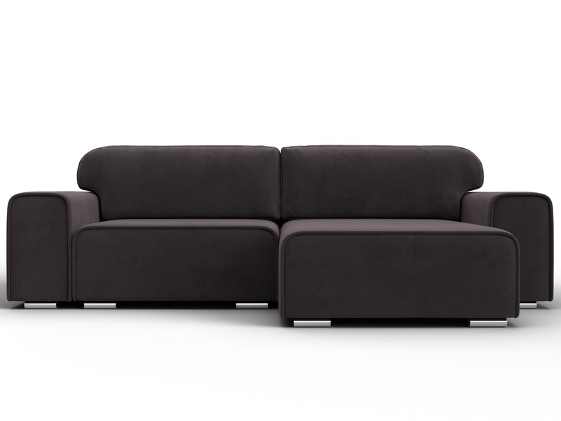 Диван угловой Лига-029, Велюр, SEVEN 727 коричневый