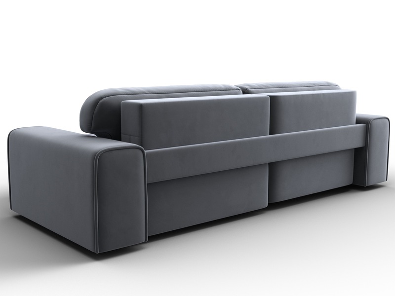 Диван угловой Лига-029, Велюр, SEVEN 17 серый