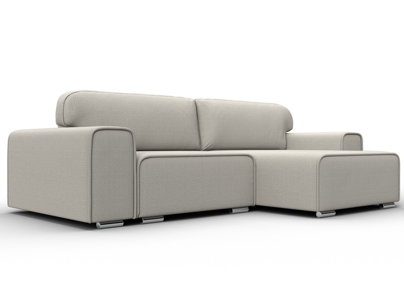 Диван угловой Лига-029, Рогожка, Амур 02 бежевый