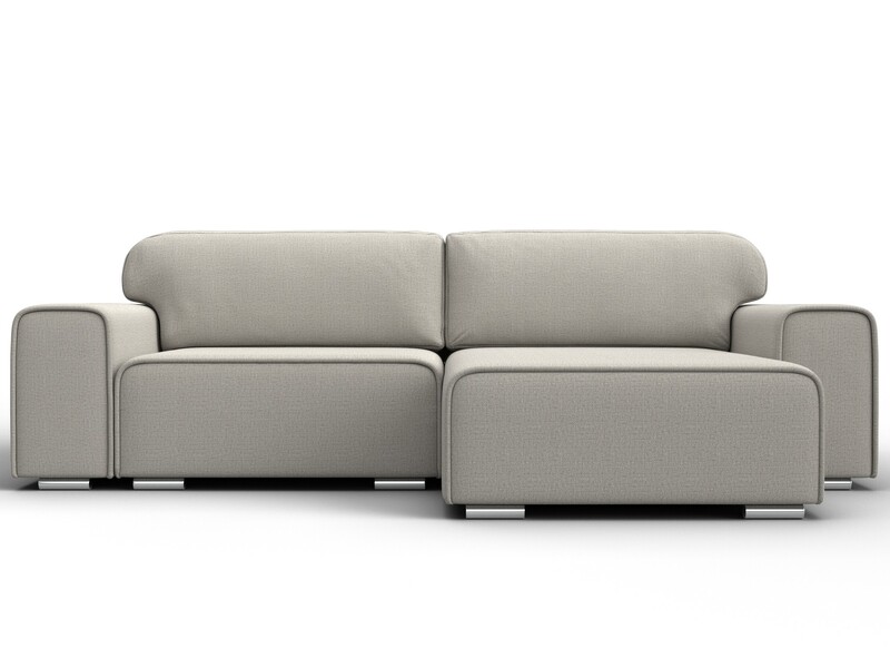 Диван угловой Лига-029, Рогожка, Амур 02 бежевый