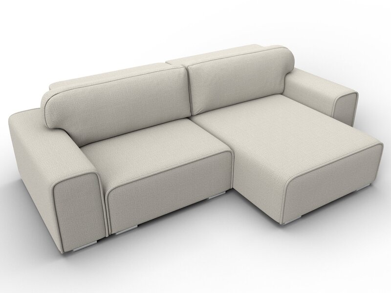 Диван угловой Лига-029, Рогожка, Амур 02 бежевый