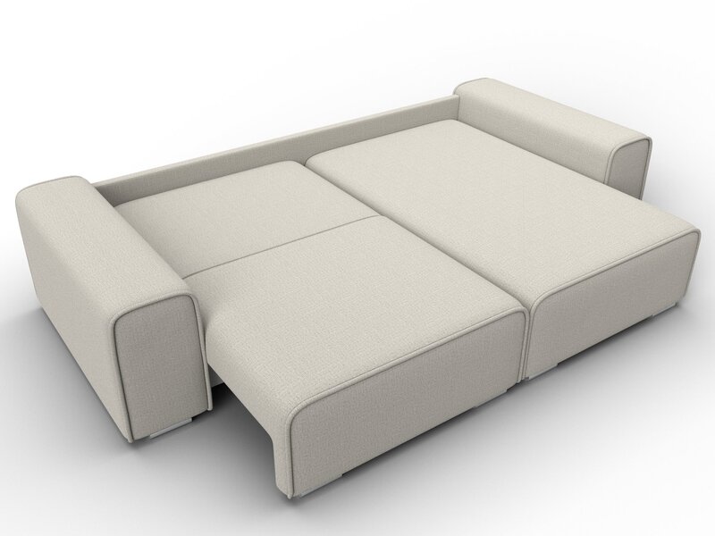 Диван угловой Лига-029, Рогожка, Амур 02 бежевый