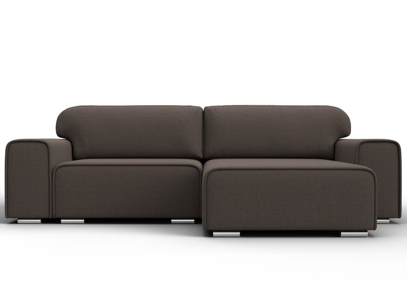 Диван угловой Лига-029, Рогожка, Амур 05 коричневый