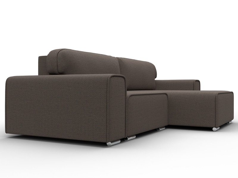 Диван угловой Лига-029, Рогожка, Амур 05 коричневый