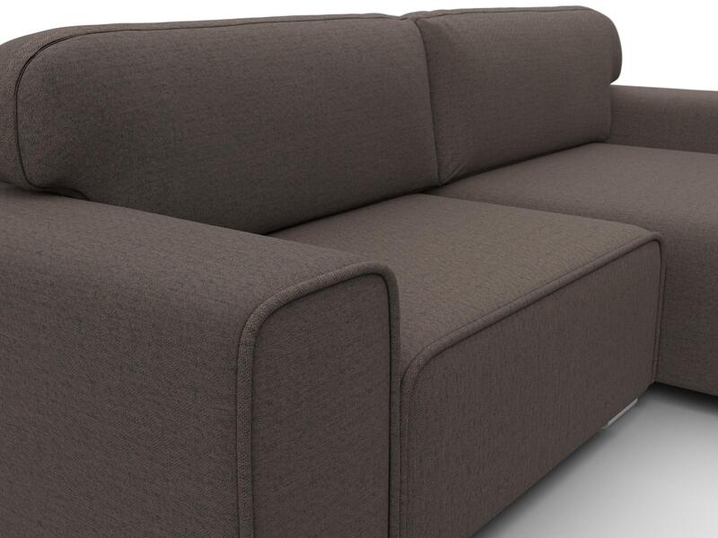 Диван угловой Лига-029, Рогожка, Амур 05 коричневый