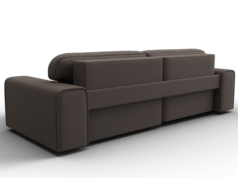 Диван угловой Лига-029, Рогожка, Амур 05 коричневый