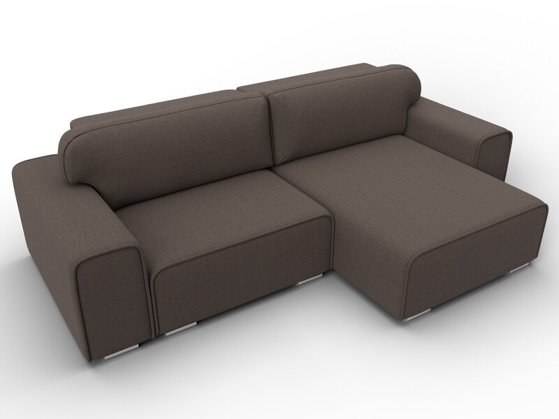 Диван угловой Лига-029, Рогожка, Амур 05 коричневый