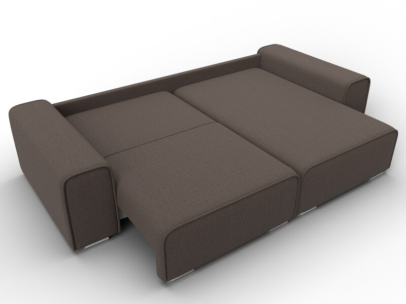 Диван угловой Лига-029, Рогожка, Амур 05 коричневый