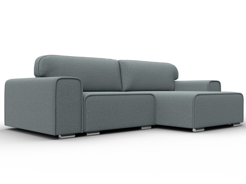 Диван угловой Лига-029, Рогожка, Амур 07 серый