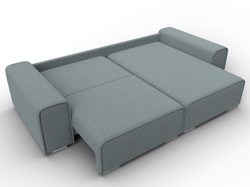 Диван угловой Лига-029, Рогожка, Амур 07 серый