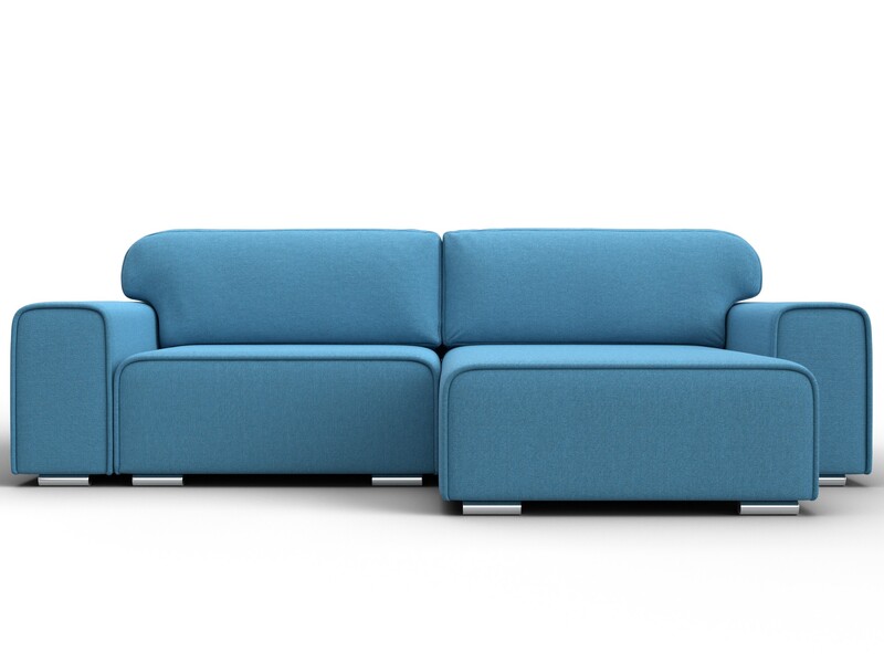 Диван угловой Лига-029, Рогожка, Амур 10 голубой