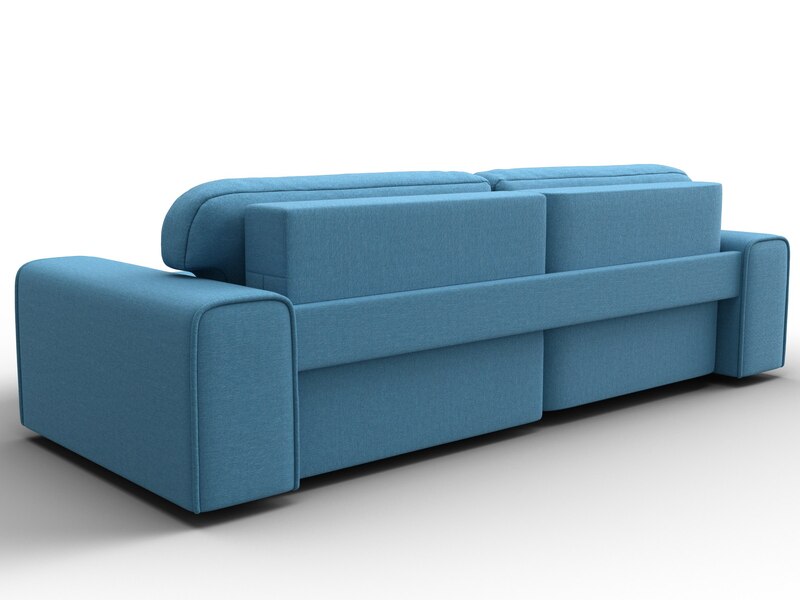 Диван угловой Лига-029, Рогожка, Амур 10 голубой