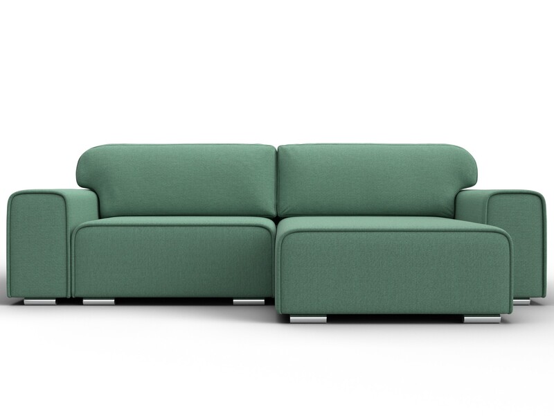 Диван угловой Лига-029, Рогожка, Амур 11 зеленый