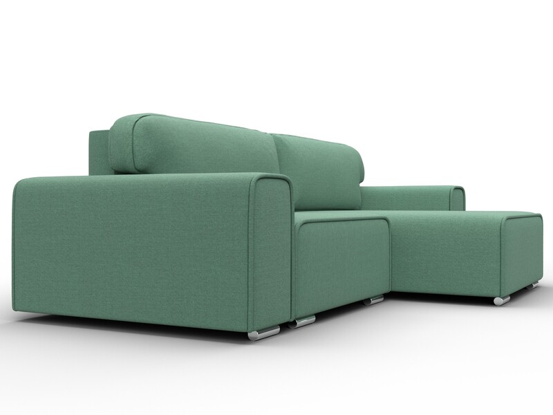 Диван угловой Лига-029, Рогожка, Амур 11 зеленый