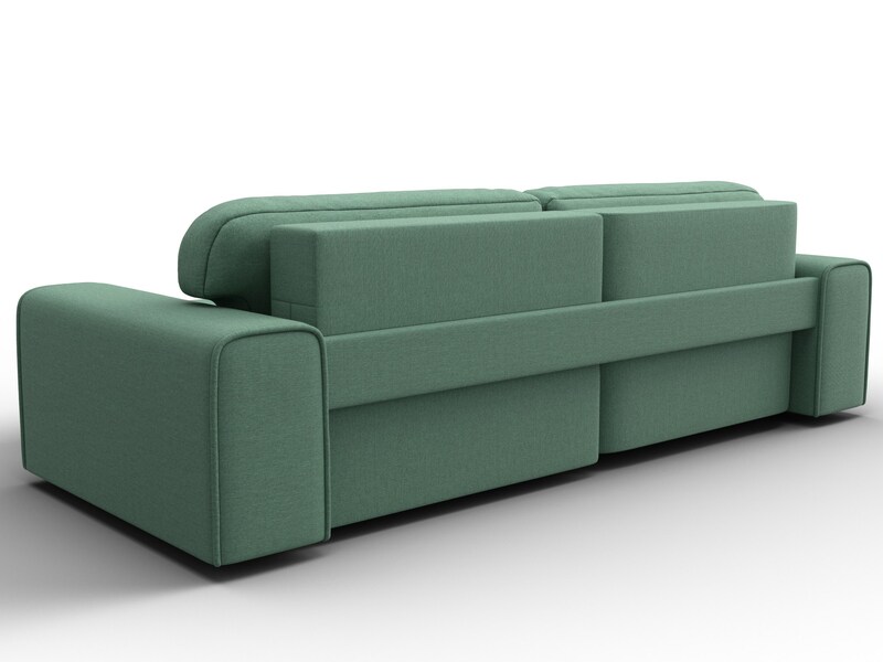 Диван угловой Лига-029, Рогожка, Амур 11 зеленый