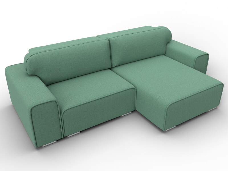 Диван угловой Лига-029, Рогожка, Амур 11 зеленый