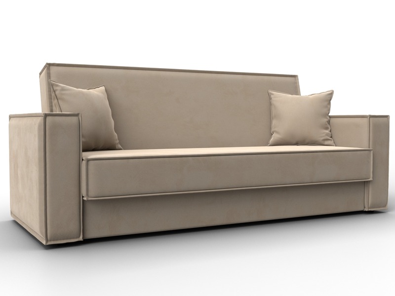 Диван-книжка Куба, Велюр, SEVEN 729 бежевый