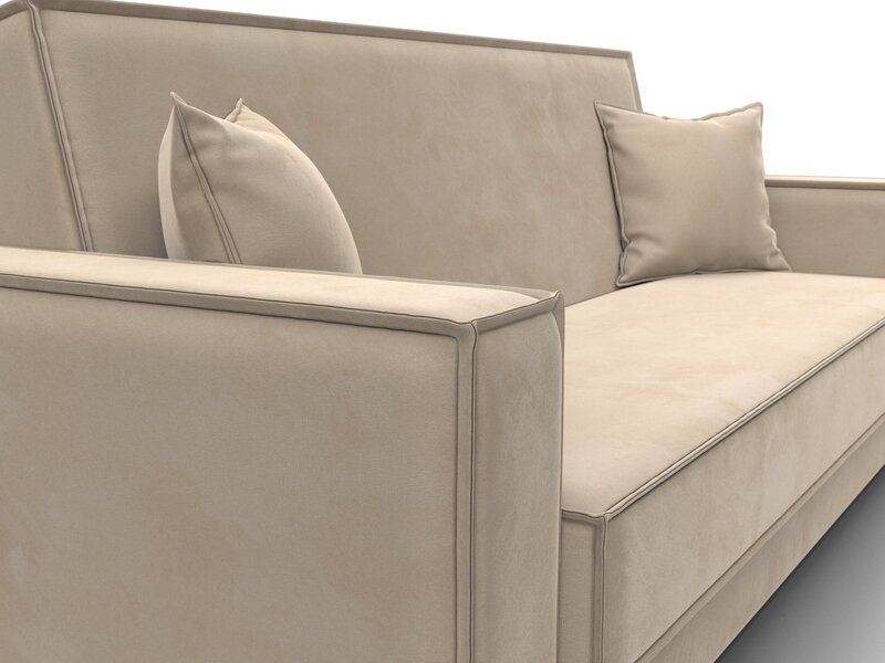 Диван-книжка Куба, Велюр, SEVEN 729 бежевый