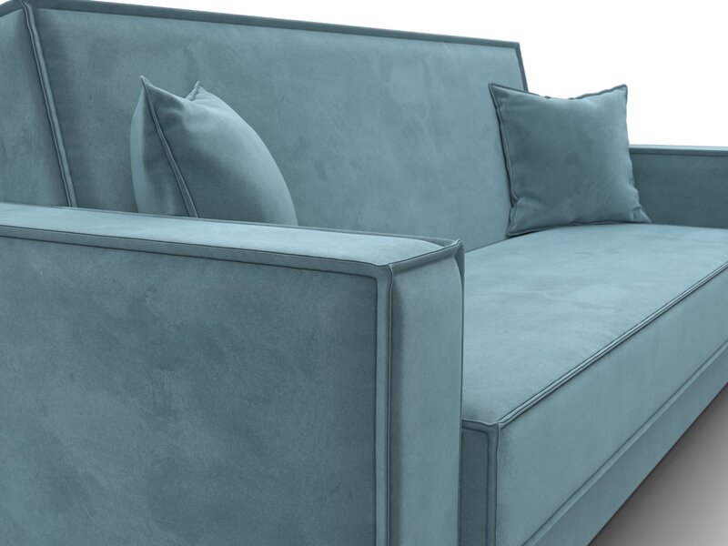 Диван-книжка Куба, Велюр, SEVEN 113 бирюзовый