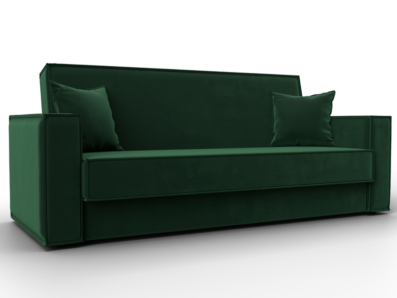 Диван-книжка Куба, Велюр, SEVEN 626 зеленый