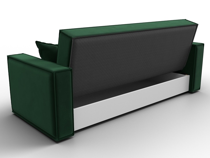 Диван-книжка Куба, Велюр, SEVEN 626 зеленый