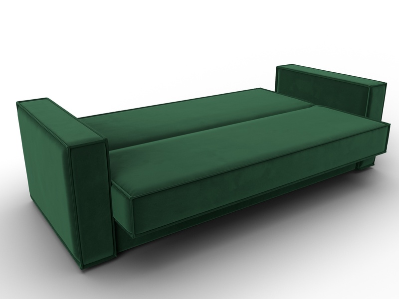 Диван-книжка Куба, Велюр, SEVEN 626 зеленый