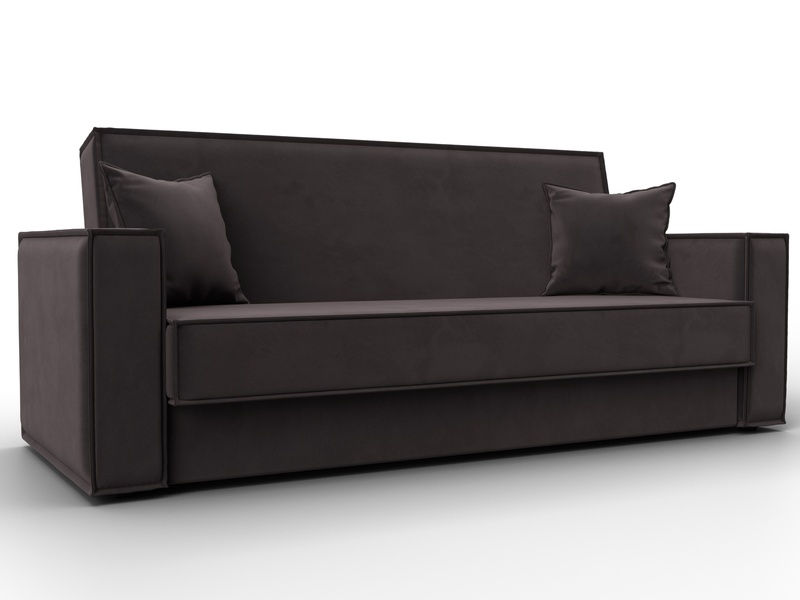 Диван-книжка Куба, Велюр, SEVEN 727 коричневый