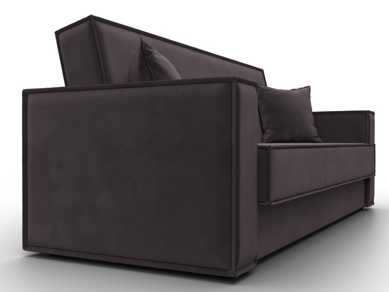 Диван-книжка Куба, Велюр, SEVEN 727 коричневый