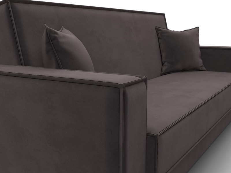 Диван-книжка Куба, Велюр, SEVEN 727 коричневый