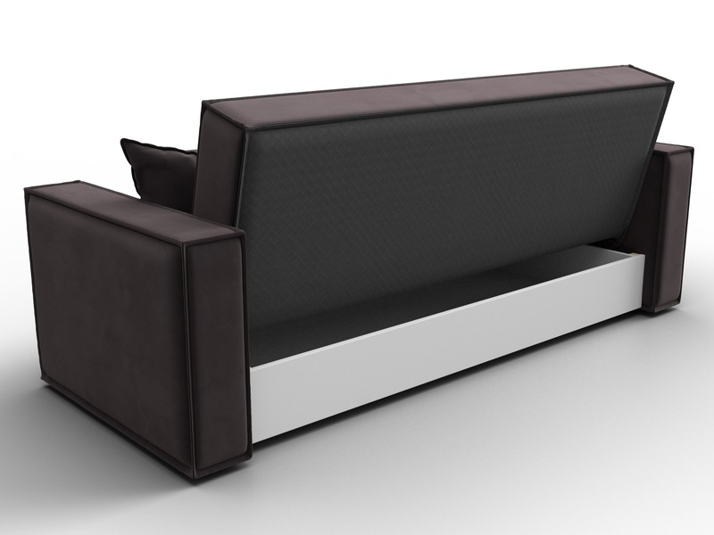 Диван-книжка Куба, Велюр, SEVEN 727 коричневый