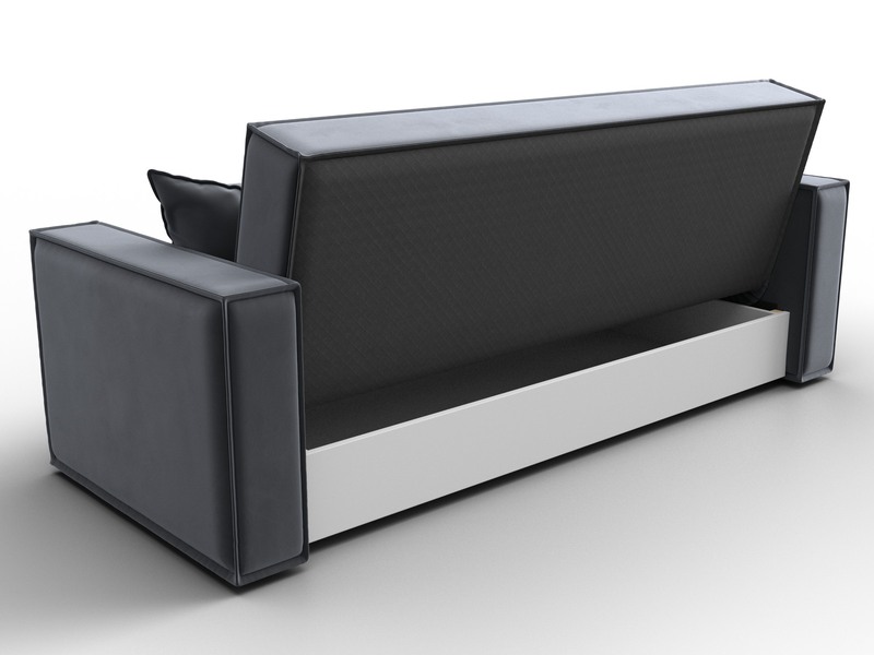 Диван-книжка Куба, Велюр, SEVEN 17 серый