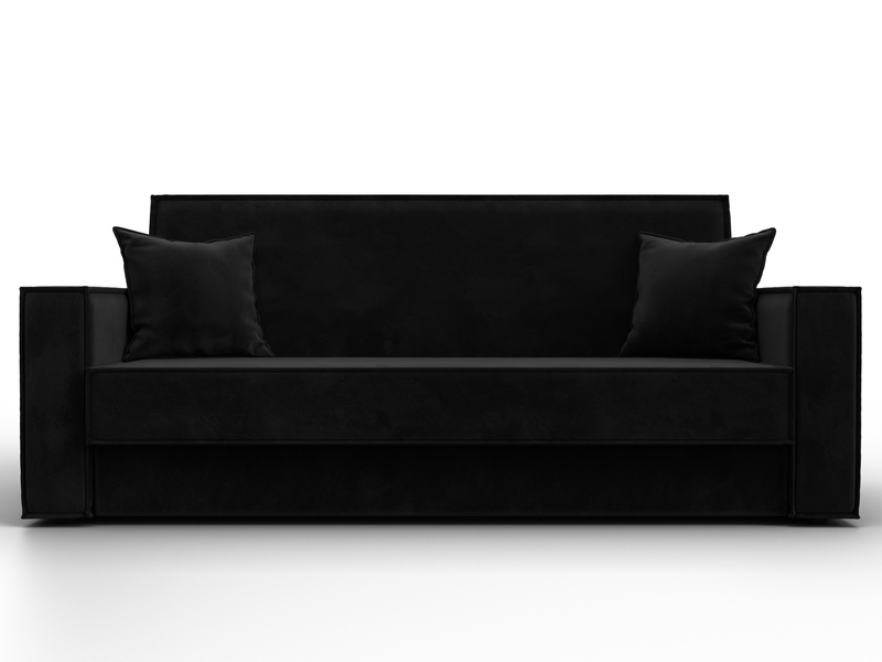 Диван-книжка Куба, Велюр, SEVEN 35 черный