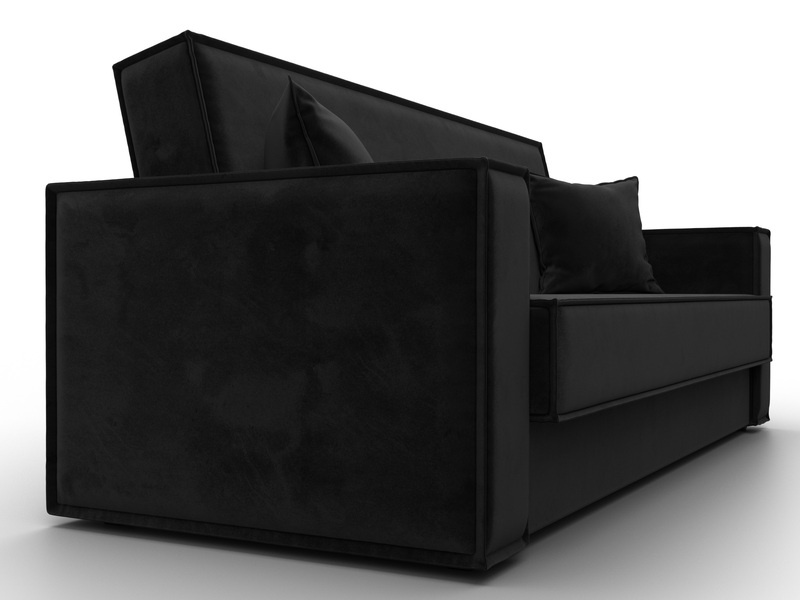 Диван-книжка Куба, Велюр, SEVEN 35 черный