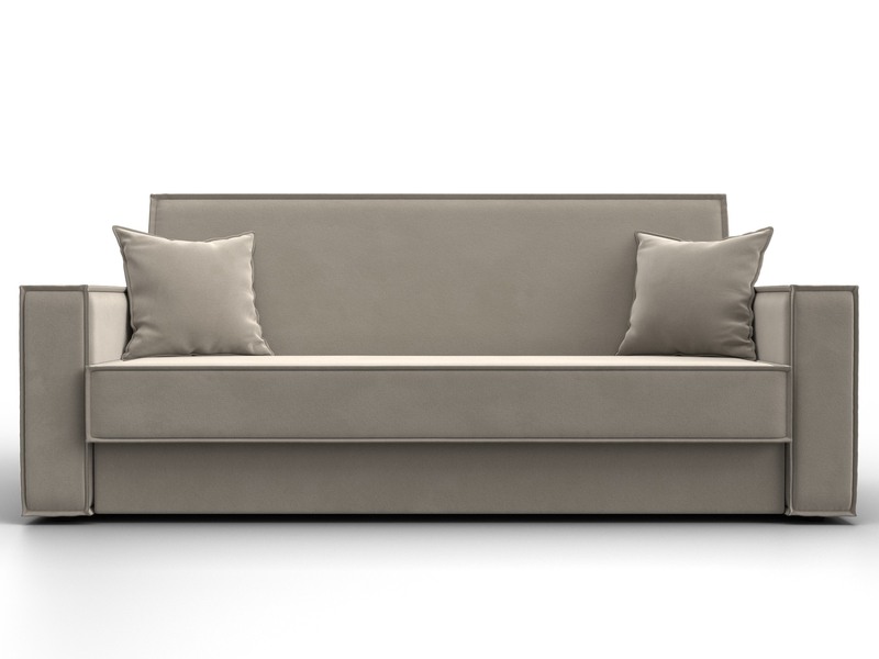 Диван-книжка Куба, Микровельвет, Бежевый