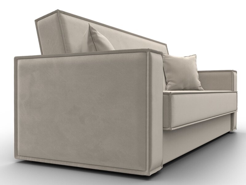 Диван-книжка Куба, Микровельвет, Бежевый