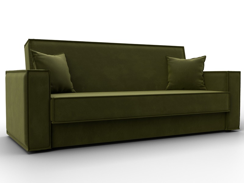 Диван-книжка Куба, Микровельвет, Зеленый