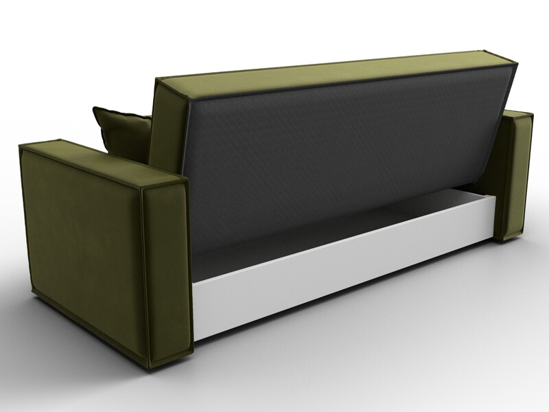 Диван-книжка Куба, Микровельвет, Зеленый