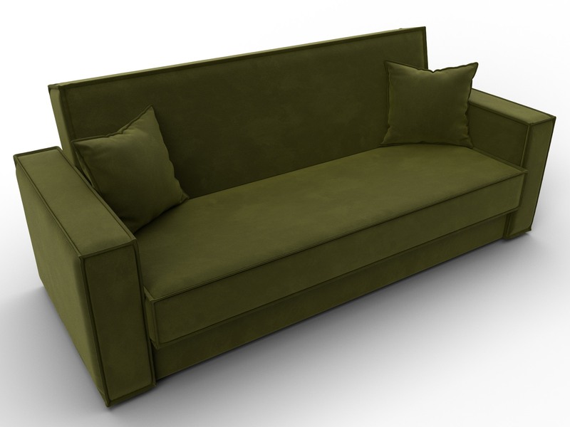 Диван-книжка Куба, Микровельвет, Зеленый