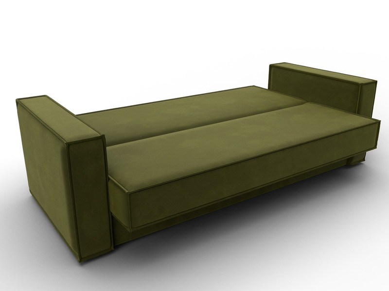 Диван-книжка Куба, Микровельвет, Зеленый