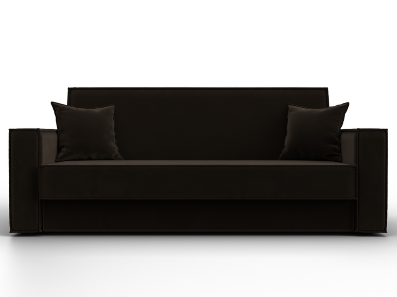 Диван-книжка Куба, Микровельвет, Коричневый