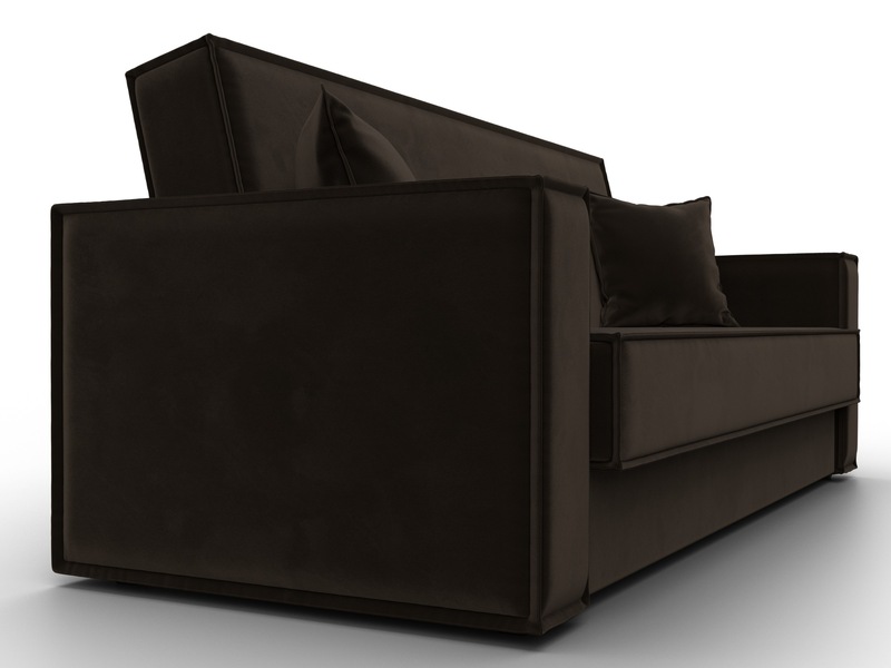 Диван-книжка Куба, Микровельвет, Коричневый