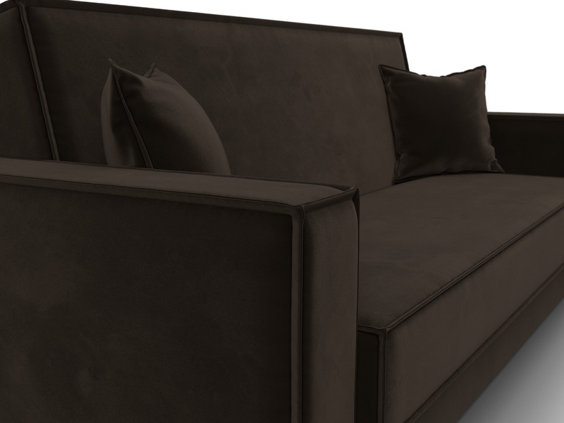 Диван-книжка Куба, Микровельвет, Коричневый