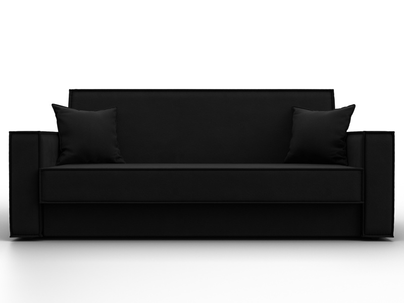 Диван-книжка Куба, Микровельвет, Черный