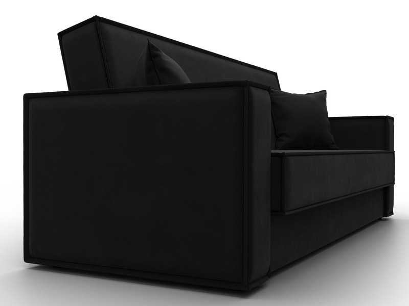 Диван-книжка Куба, Микровельвет, Черный