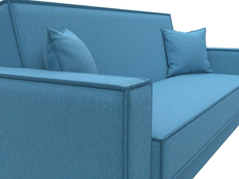 Диван-книжка Куба, Рогожка, Амур 10 голубой