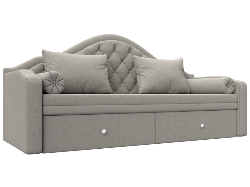 Диван детский прямой Сойер, Рогожка, Амур 02 бежевый